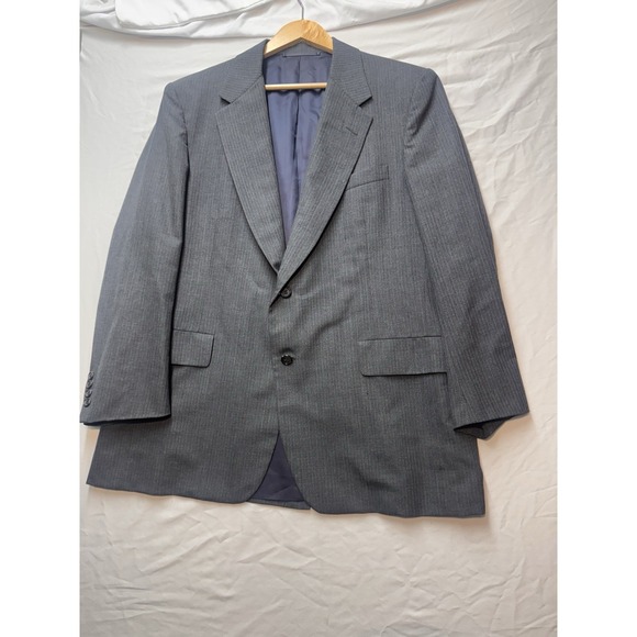 Hickey Freeman Mens Navy 100Wool Blazer Sport Coat Suit Jacket Size 42L Wedding - Picture 5 of 11